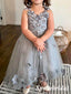 Spaghetti Straps Little Wedding Guest Tulle Unique High-Low Flower Girl Dresses, FG1456