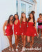 Sexy Mismatched Red Mini Dresses/ Homecoming Dresses, PD3610