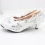 High Heel White Wedding Shoes Round Toe Shoes