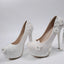 2024 Flower White Bridal Wedding Shoes, Women's Shoes