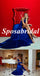 Sexy Soft Satin Royal-Blue Sleevless Side Slit Mermaid Floor Length Prom Dress, PD3968