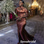 Elegant Soft Satin V-Neck Sleeveless Lace Up Back Side Slit Mermaid Floor Length Bridesmaid Dresses With Beading, BD3312