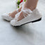 Strappy White Flat Wedding Shoes Evening Shoes