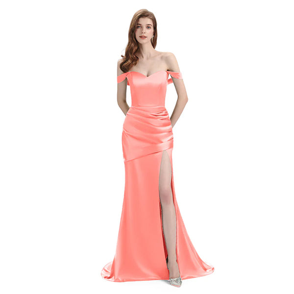 Mismatched Mermaid Coral Sexy Elegant Mermaid Long Bridesmaid Dresses, BD3391