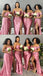 Sweetheart Strapless Rose Sexy Side- slit Mermaid Long Tail Bridesmaid Dress,BD3239