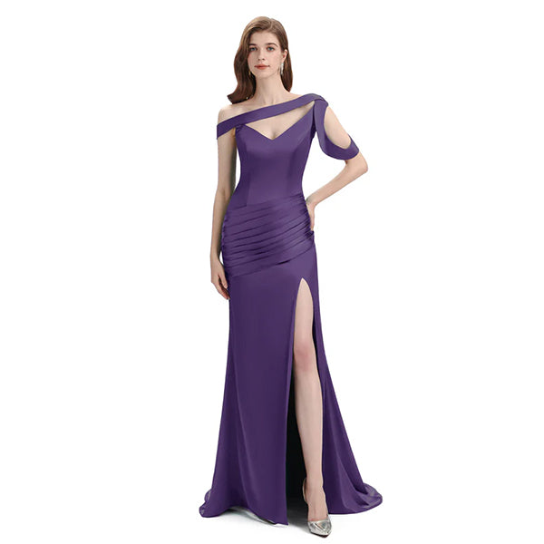 Mismatched Mermaid Plum Sexy Elegant Mermaid Long Bridesmaid Dresses, BD3394