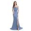 Mismatched Mermaid Slate Blue Sexy Elegant Mermaid Long Bridesmaid Dresses, BD3397