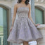 Popular Grey strapless Gorgeous  A-line homecoming prom gown dress,BD00151