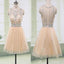 Blush pink Gorgeous beaded elegant fashion cute homecoming prom gown dresses,BD00189 - SposaBridal