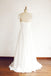 Cap Sleeve Elegant Sea Beach Cheap Chiffon Wedding Dresses With Beading, WD0176 - SposaBridal