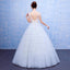 V-Neck Charming Lace Up Back Lace Applique Beads Fashion Wedding Dresses, WD0221