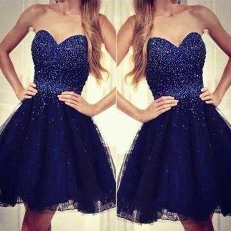 royal strapless sweetheart beads sparkly cute homecoming prom dress,BD0035