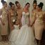 Gorgeous Unique Women Sexy Gold Sequin Lace Short Inexpensive Bridesmaid Dresses, WG83