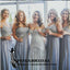 A-Line Spaghetti Straps Blue Sparkly Unique Elegant Hot Bridesmaid Dresses with Sequins,WG329