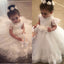 A-line Cap Sleeves Ivory Lace Cute Flower Girl Dresses, FG142