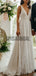 A-line Elegant Unique Country Long Wedding Dresses WD0501