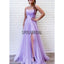 A-line Spaghetti Straps Lilac Fashion Long Prom Dresses PD2273