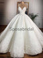 A-line Spaghetti Straps Vintage Princess Romantic Wedding Dresses, Bridal Gown WD0365
