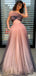 Elegant Gradient One-shoulder A-line Unique Long Prom Dress, PD2352