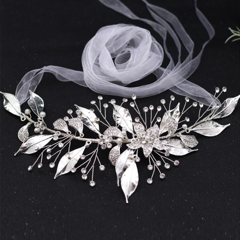 Silver Diamond Heavy Industry Bridal Belt, Hair Ornament, Waist Ornament, ORN01