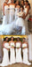 Ivory Mermaid Unique Elegant Long Bridesmaid Dresses WG881