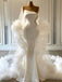 Mermaid Unique Dsign Elegant Ivory Beach Wedding Dresses WD0608