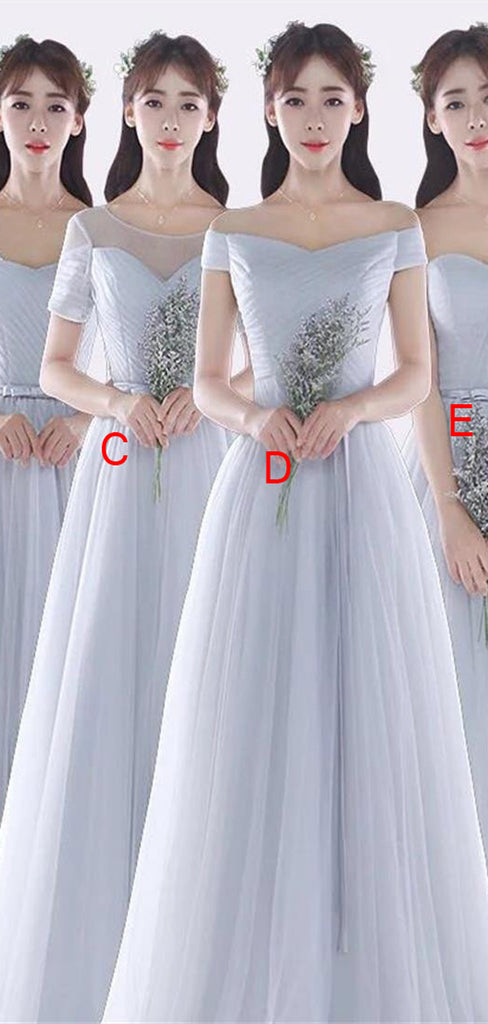 Mismatched Different Style Tulle Popular  New Design Bridesmaid Dresses ,  PD0282