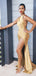 Mismatched Mermaid Gold Burgundy Elegant Long Bridesmaid Dresses, WG934
