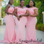 Pink MismatchedMermaid Long Bridesmaid Dresses WG917