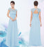 Colorful Chiffon Lace Applique A-line Floor-length Bridesmaid Dresses , wedding guest dress ,PD0298