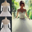Popular Cheap Luxury Rhinestone Illusion Beaded Tulle Wedding Party Dresses, WD0010