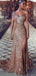 Sparkly One-shoulder Long Side Slit Mermaid Long Prom Dress, Evening Dress, PD1052