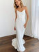 Simple Spaghetti Straps Cheap Country Long Beach Wedding Dresses, WD0584