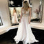 Chiffon Lace Simple Beach Cheap Open Back Beautiful  Wedding Dresses,  WD0334