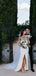 Unique Beaded Open Back Beach Wedding Dresses WD0530
