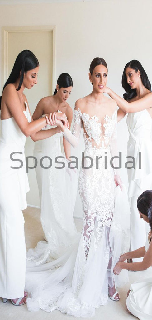 Unqiue Design White Formal Mermaid Elegant Bridesmaid Dresses WG801