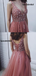 Charming V-neck Spaghetti Strap Sequins, Tulle A-line Prom Dresses, PD3010