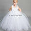 White Tulle Cute Cheap Lovely Custom Flower Girl Dresses ,FG131