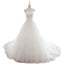 White Long Handmade Popular Wedding Dresses, Elegant Lace Up Beautiful Bridal Gowns, WD0296