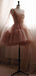 Elegant Dusty Pink Sleeveless A-line Short Homecoming Dress, HD3083