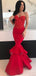 Sexy Red Strapless Sweetheart Mermaid Trumpet Long Prom Dress, PD3207